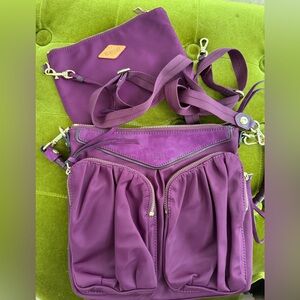 New w/o Tags MZ Wallace Thompson Bedford Nylon Hobo/Crossbody Bag w/pouch